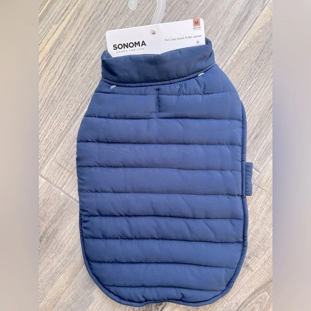 Sonoma Medium Color Block Puffer Jacket for Dogs